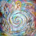 07 - Der Beginn des neuen Jahrtausends Modellierpaste/Acryl, 90 x 90 cm